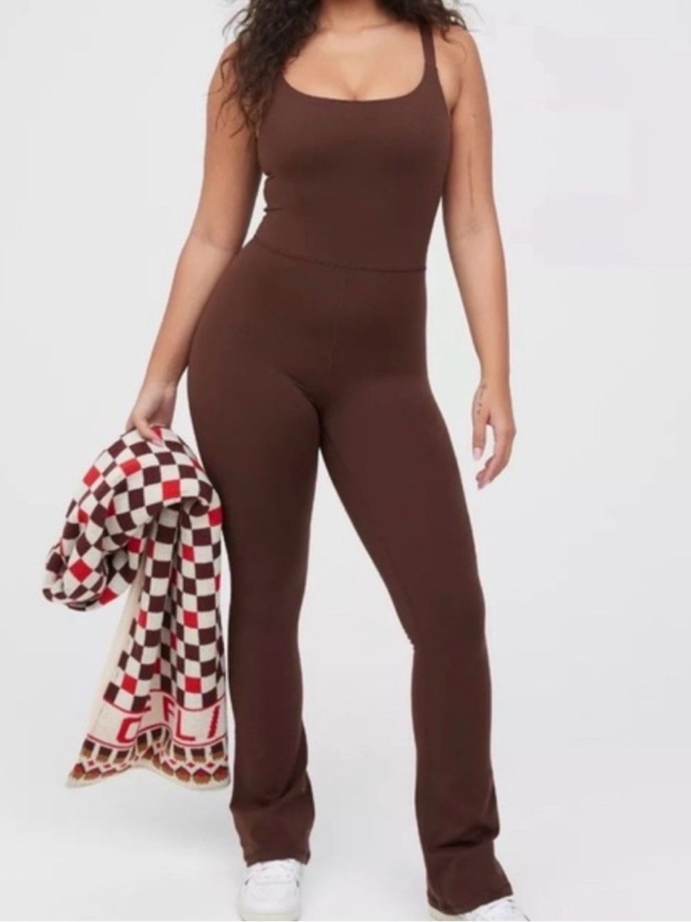 OFFLINE By Aerie Real Me XTRA Flare Jumpsuit – Brown | Women’s XL